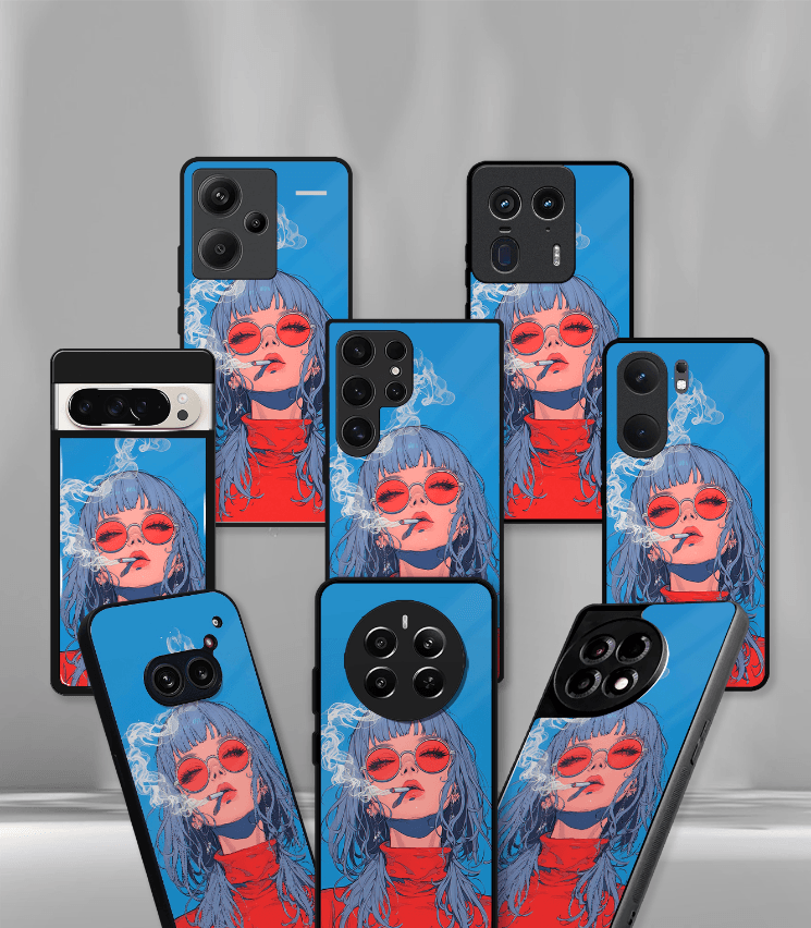 smokie girl psych trippy premium glossy case.