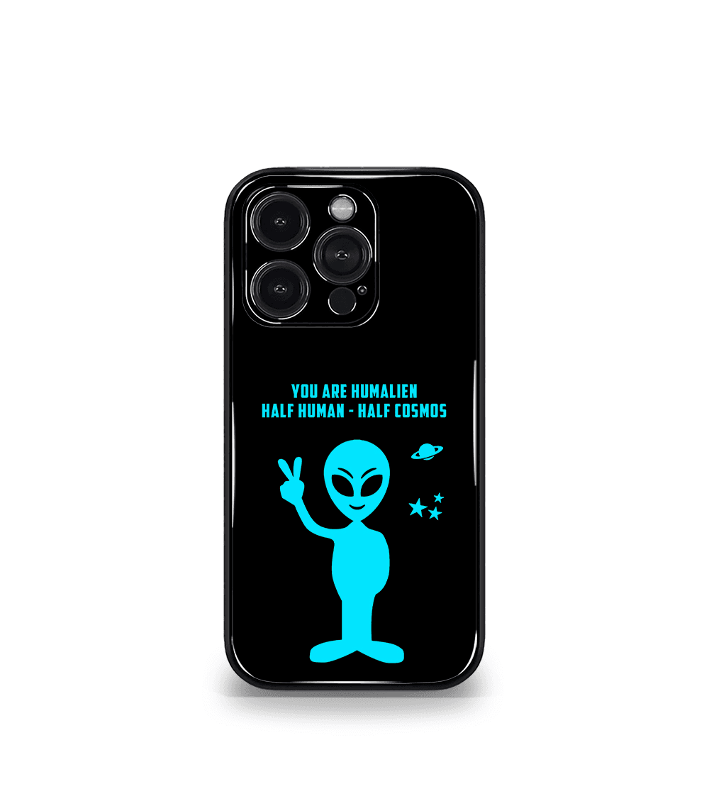 humaliens psych trippy premium glossy case.