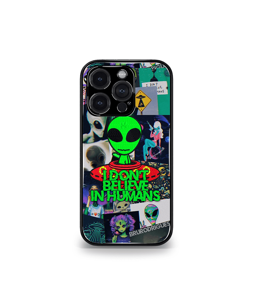 i don’t believe in humans  psych trippy premium glossy case.