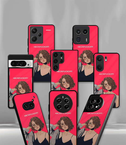 ABCDEFUCKOFF Lady Psych Trippy Red Premium Glossy Case