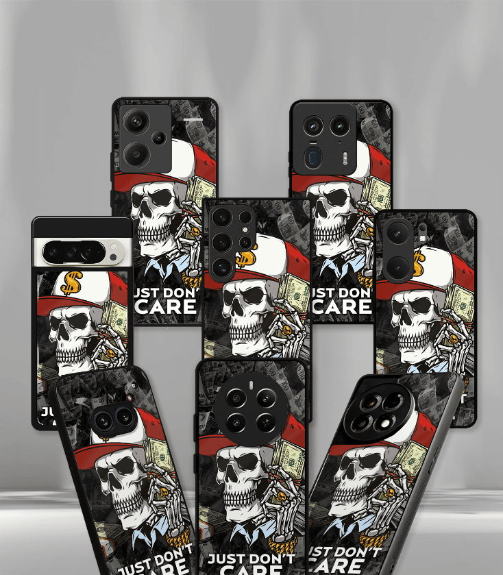just don’t care psych trippy premium glossy case.