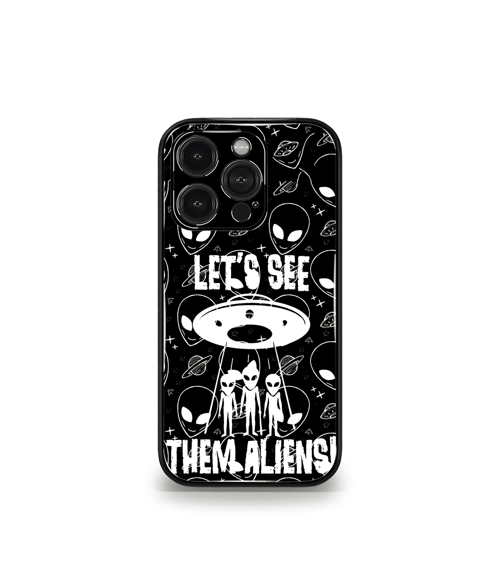 lets see them aliens psych trippy premium glossy case.