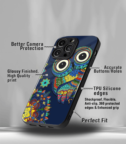 Psych Trippy Owl Premium Glossy Case.