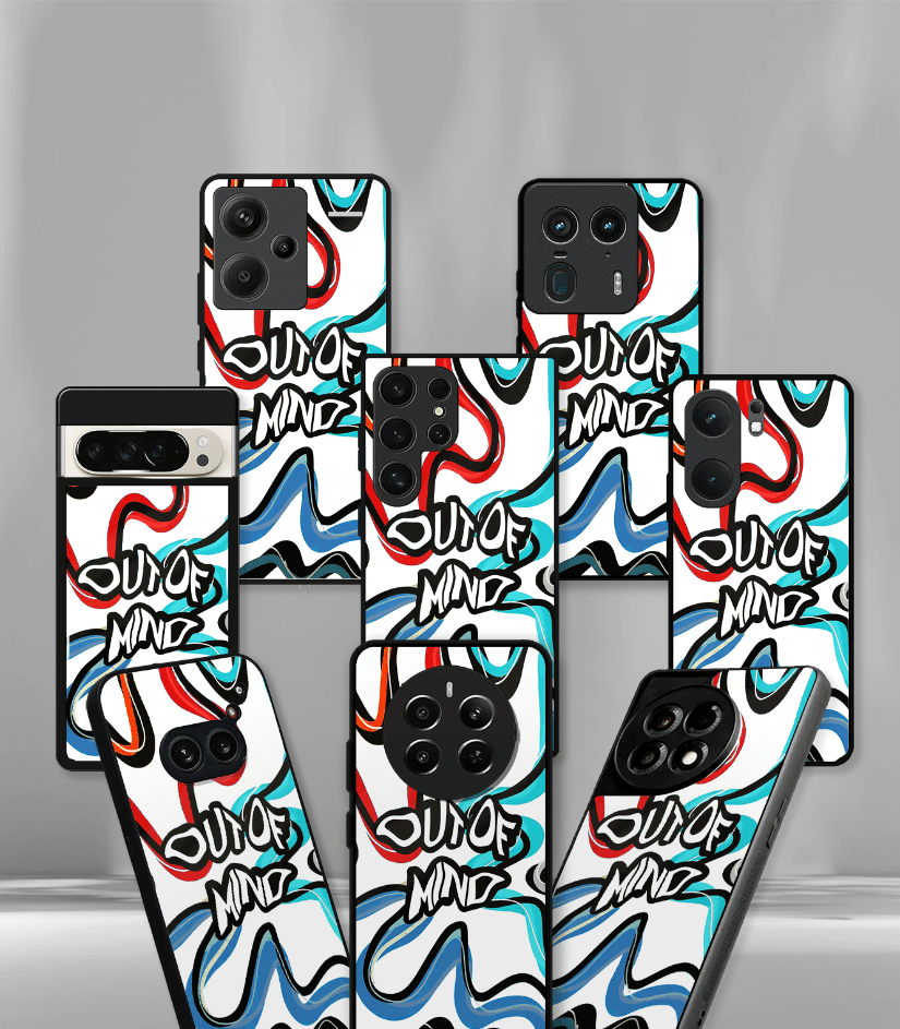 out of mind psych trippy premium glossy case.