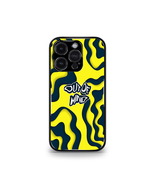 Out Of Mind Yellow Psych Trippy Premium Glossy Case.