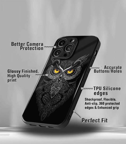 Trippy owl Premium Glossy Case.