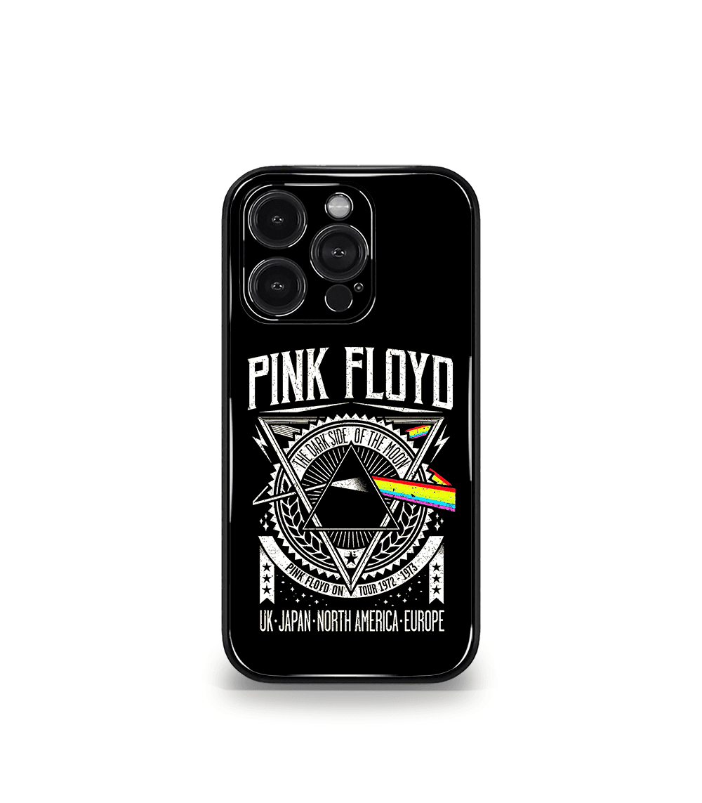 pink floyd black psych trippy premium glossy case.