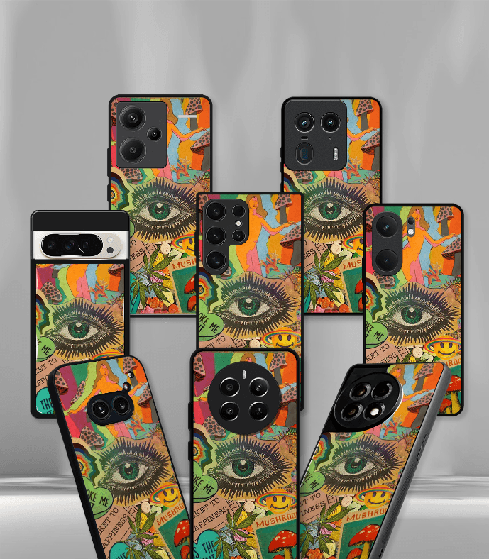trippy eyes premium glossy case.