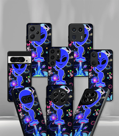 Alien face Psych Trippy Premium Glossy Case