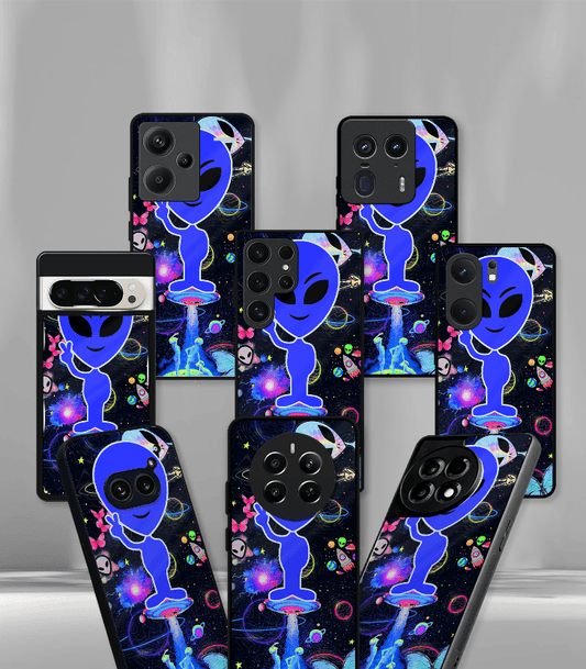 Alien face Psych Trippy Premium Glossy Case