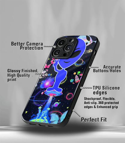 Alien face Psych Trippy Premium Glossy Case