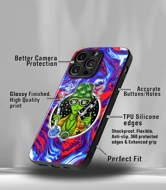 Smokie Alien Psych Trippy Premium Glossy Case.