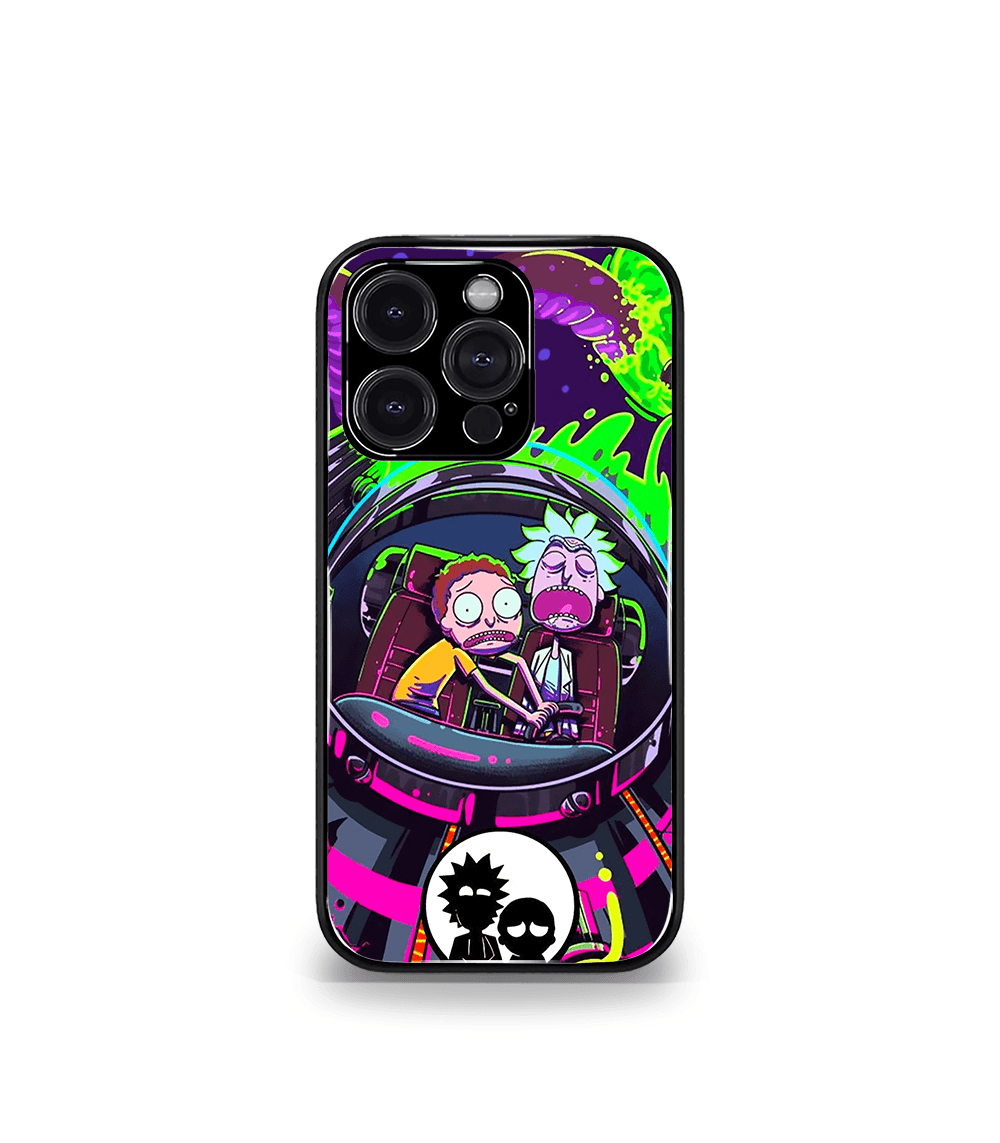 rick & morty psych trippy premium glossy case.