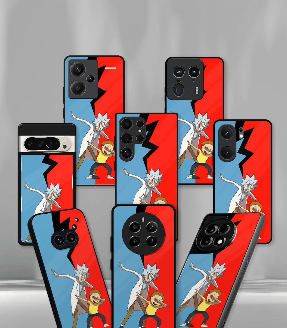 red & blue rick psych trippy premium glossy case.