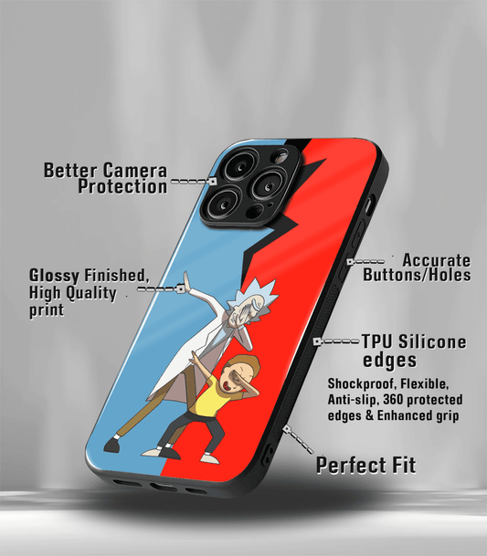 Red & Blue Rick Psych Trippy Premium Glossy Case.