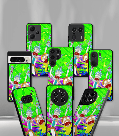 Green Rick & Morty Psych Trippy Premium Glossy Case.