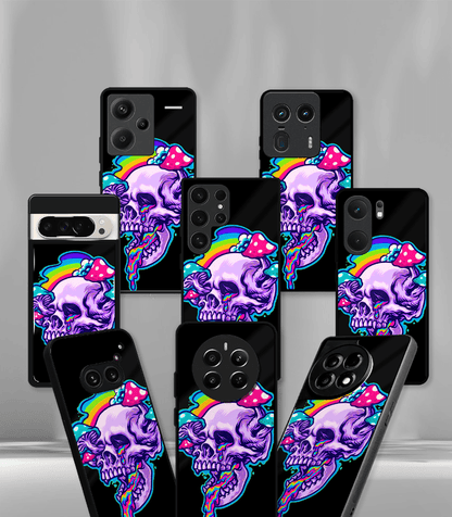 Skull face Psych Trippy Premium Glossy Case.