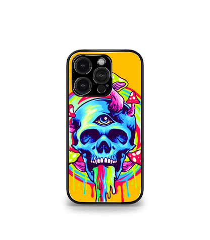 Orange Skull Psych Trippy Premium Glossy Case.