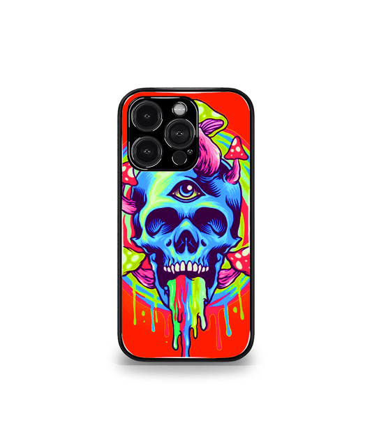 Red Skull face Psych Trippy Premium Glossy Case.