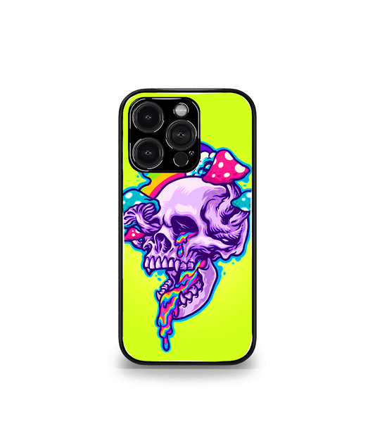 Yellow Skull face Psych Trippy Premium Glossy Case.