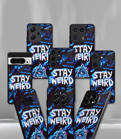 Stay Weird Psych Trippy Premium Glossy Case.