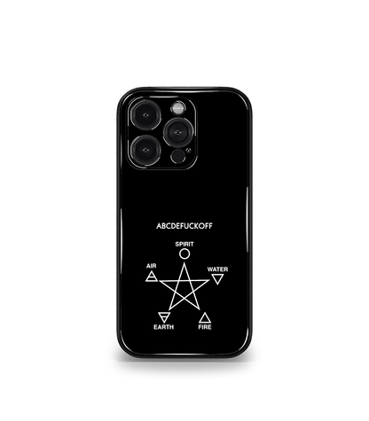 ABCDEFUCKOFF Black Psych Trippy Premium Glossy Case.