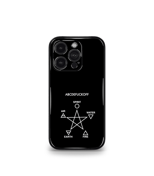 ABCDEFUCKOFF Black Psych Trippy Premium Glossy Case.