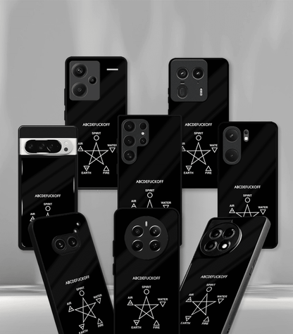 ABCDEFUCKOFF Black Psych Trippy Premium Glossy Case.