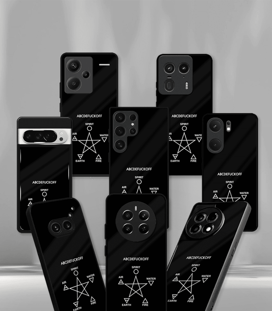 ABCDEFUCKOFF Black Psych Trippy Premium Glossy Case.