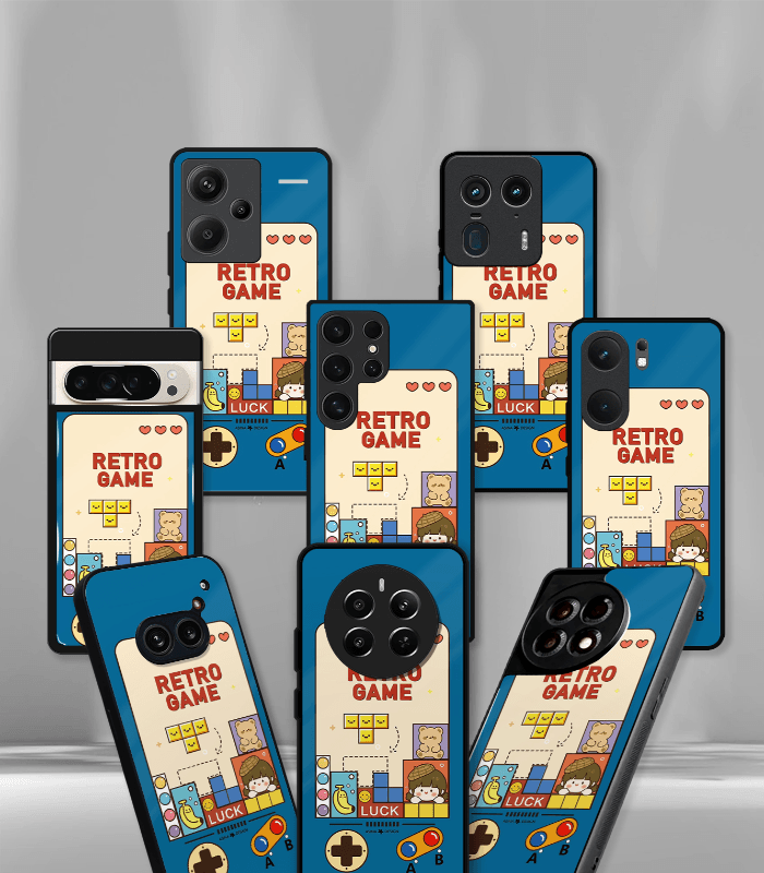 retro game premium glossy phone case