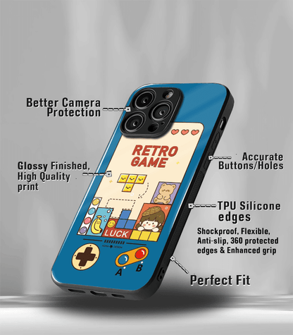 Retro game Premium Glossy Phone Case