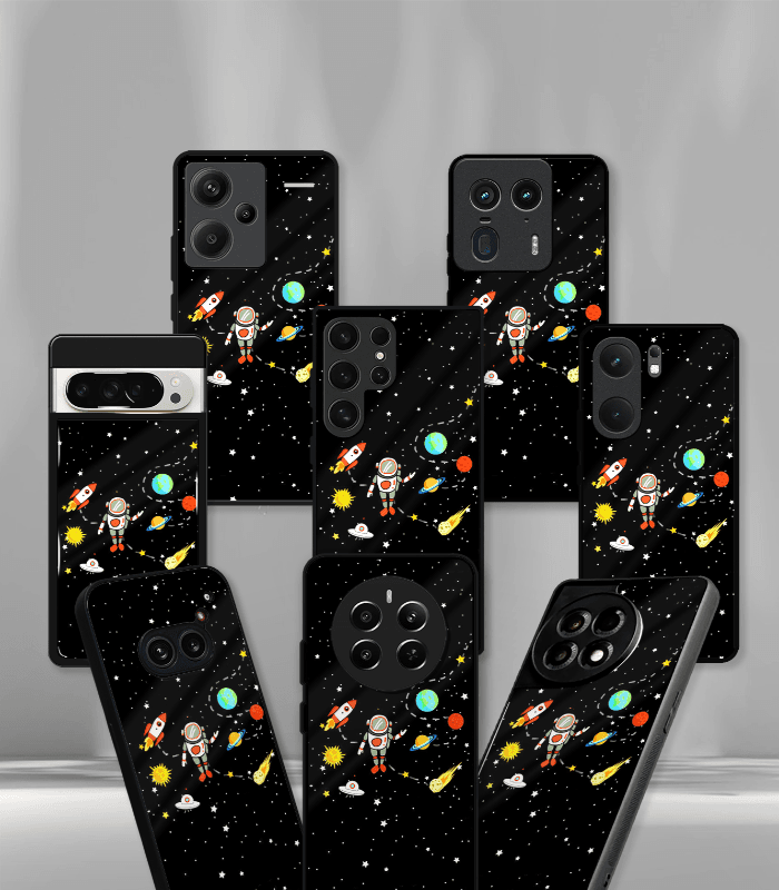 astronaut premium glossy phone case.
