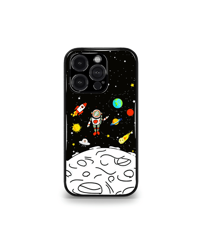 astronaut premium glossy phone case.