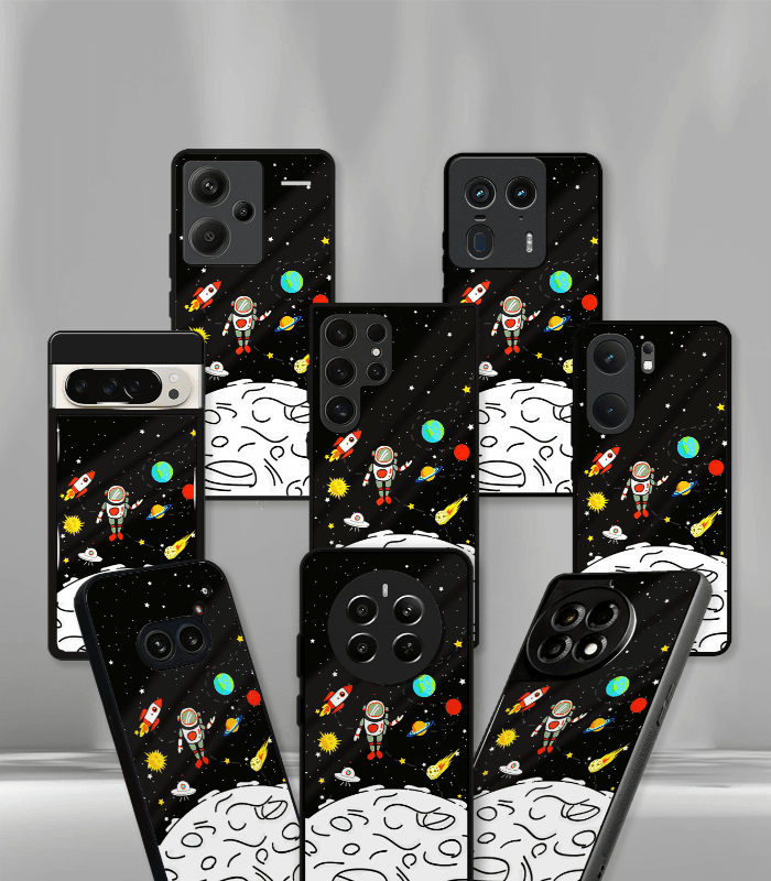 astronaut premium glossy phone case.