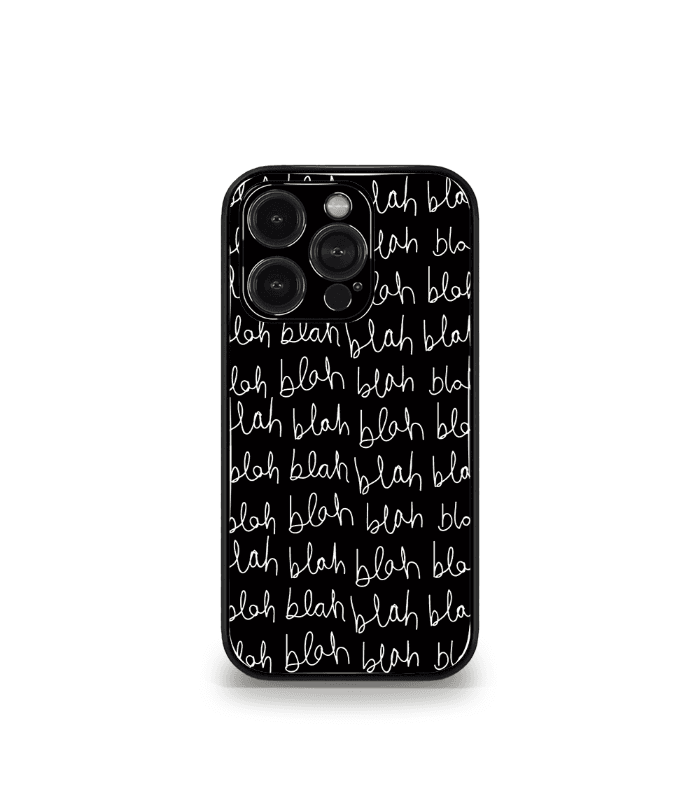 blah blah patternic premium glossy phone case