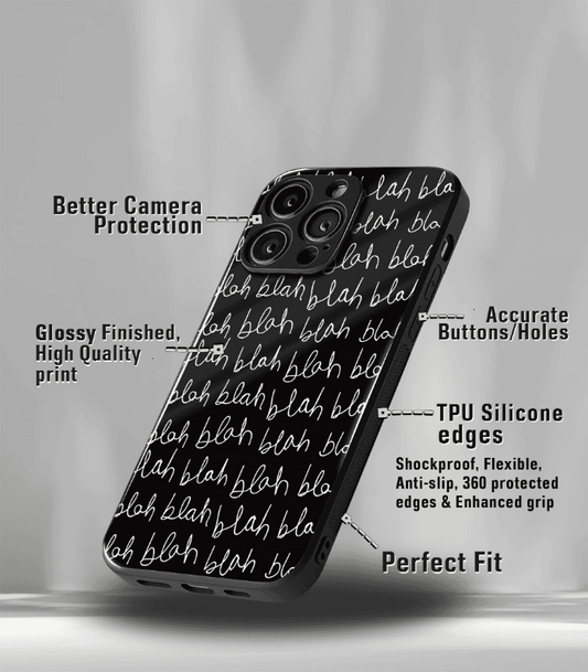 Blah Blah Patternic Premium Glossy Phone Case