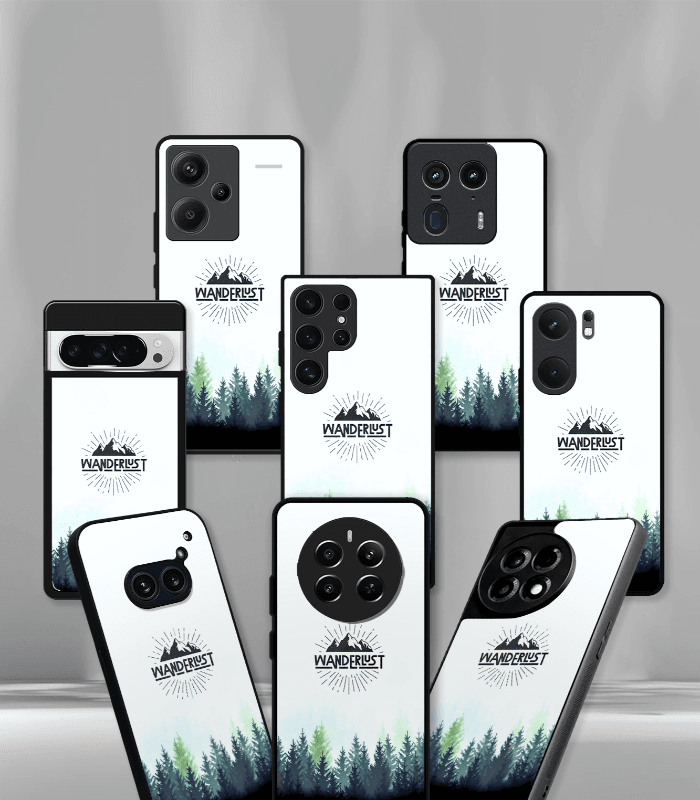 wanderlust premium glossy phone case