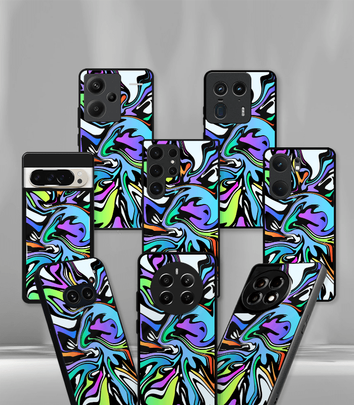 water color patternic premium glossy phone case