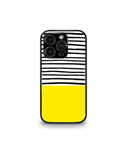 Yellow & Lines Premium Glossy Phone Case