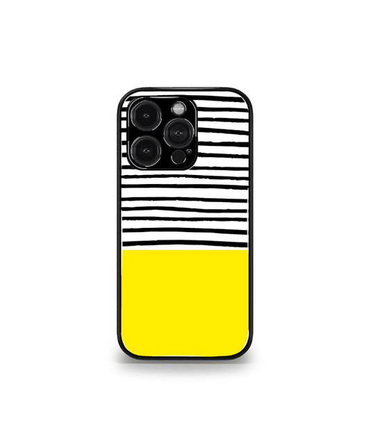 Yellow & Lines Premium Glossy Phone Case