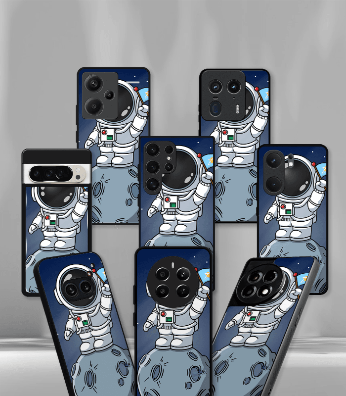 astronaut premium glossy phone case