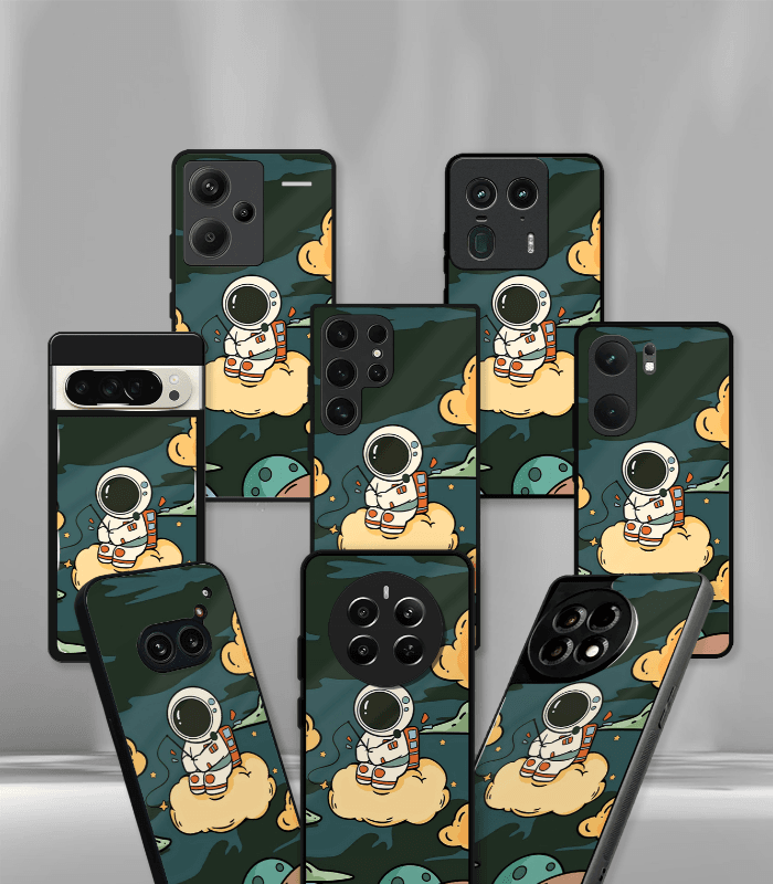 astronaut premium glossy phone case