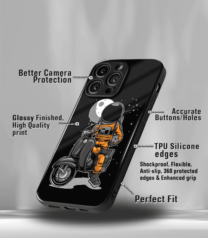 astronaut premium glossy phone case