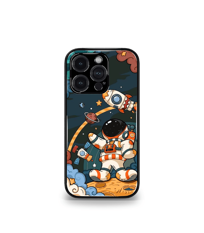 astronaut premium glossy phone case