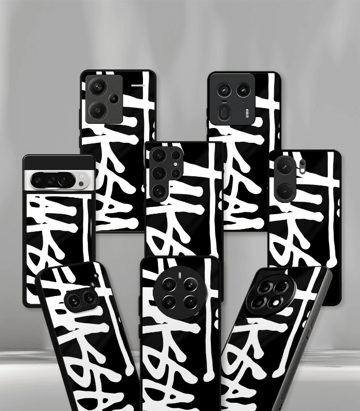 abstract & quirky pattern premium glossy phone case