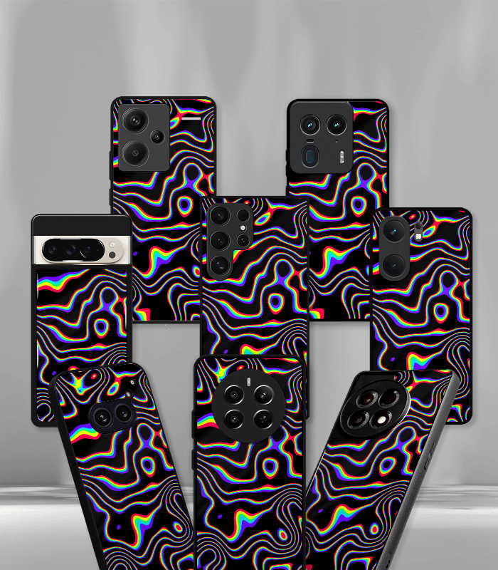 abstract & quirky pattern premium glossy phone case