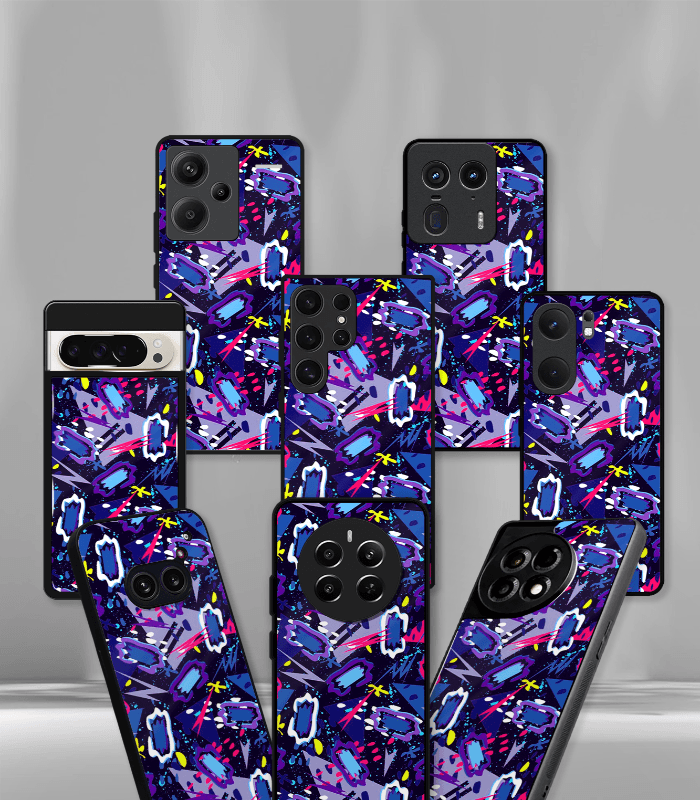 abstract & quirky pattern premium glossy phone case