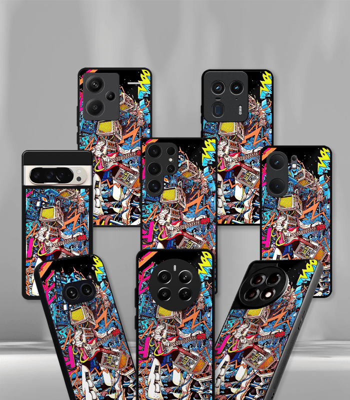 abstract & quirky pattern premium glossy phone case