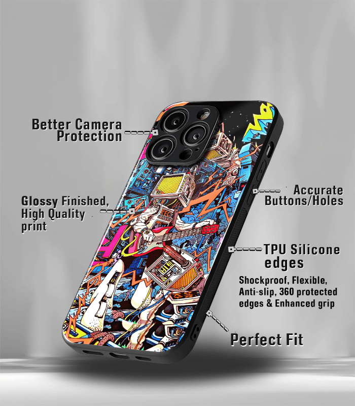 abstract & quirky pattern premium glossy phone case