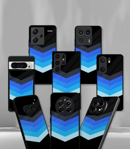 Blue Arrows Premium Glossy Phone Case